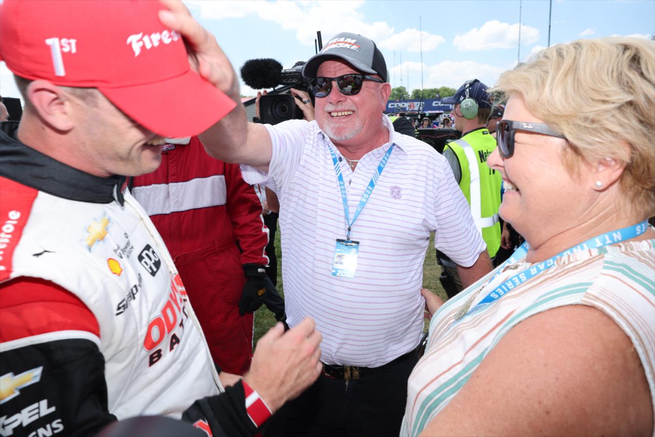 Scott McLaughlin with his parents Wayne and Diane - Honda Indy 200 at Mid-Ohio - By: Chris Owens -- Photo by: Chris Owens
